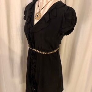 🖤 Ruffled silk LBD